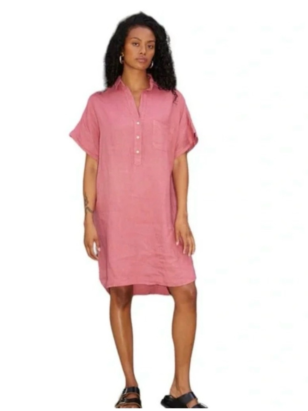Grayson Linen Shirt Dress Excellent Condition Sz Large